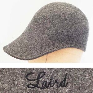 LAIRD Hatters Unisex Gray Wool Felt Seamless Baseball Flat Cap Hat Newsboy UK